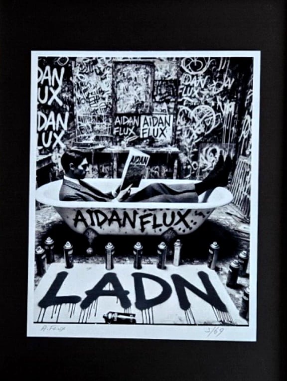 AIDAN FLUX | Hand Signed Original Print Framed | Ltd. Ed. of 69 COA | The Tub 2 - 3