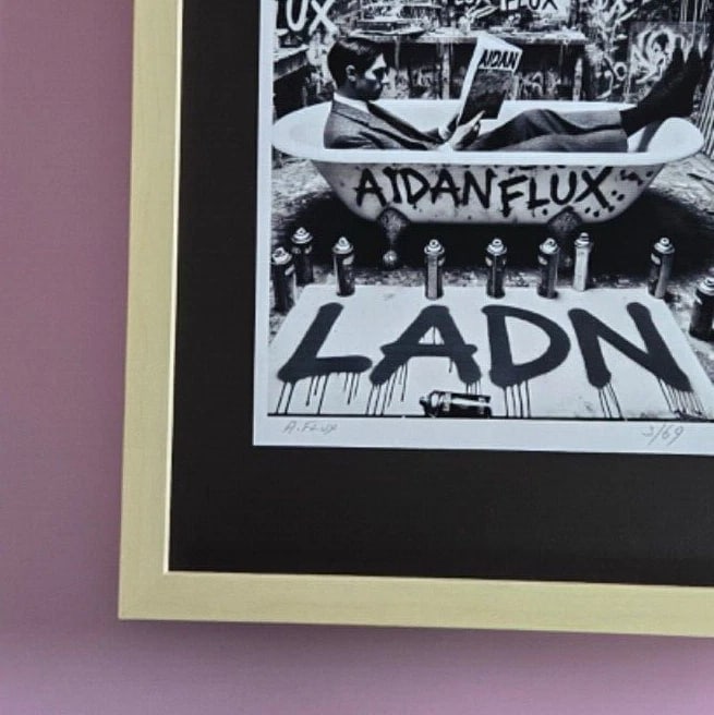 AIDAN FLUX | Hand Signed Original Print Framed | Ltd. Ed. of 69 COA | The Tub 2 - 4