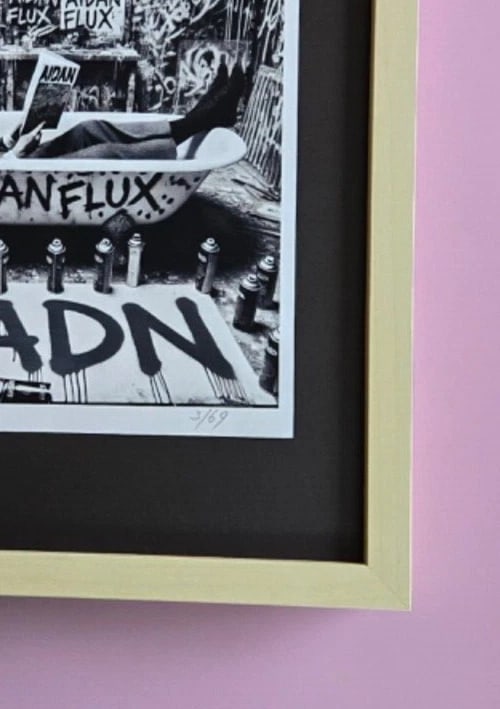 AIDAN FLUX | Hand Signed Original Print Framed | Ltd. Ed. of 69 COA | The Tub 2 - 5