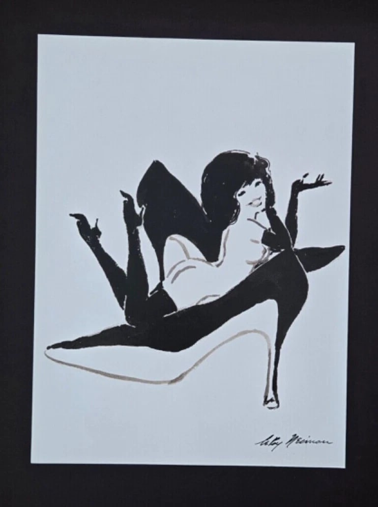 LEROY NEIMAN + FEMLIN FROM PLAYBOY + CIRCA 1990'S + SIGNED PRINT FRAMED - 2