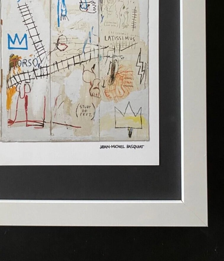 JEAN MICHEL BASQUIAT | SIGNED PRINT | MOUNTED IN NEW FRAME | READY FOR DISPLAY! - 2
