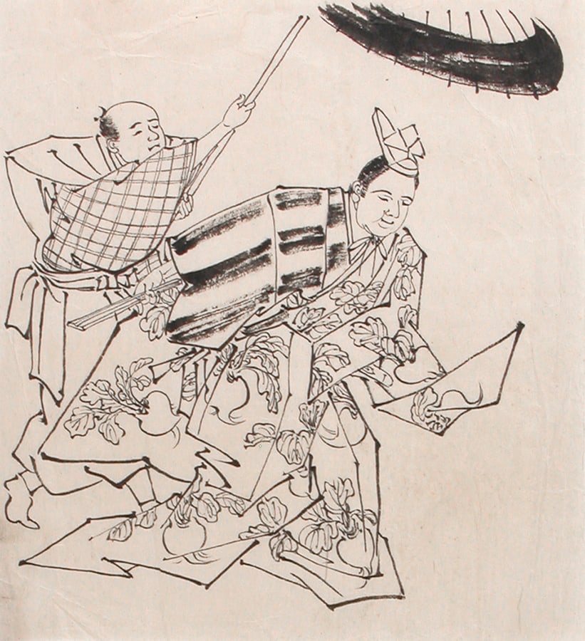 Toshikata, Mizuno (fl. 1866-1908): Four preparatory drawings for an illustrated book or magazine. - 3