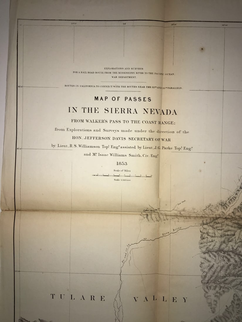 Map of Passes in the Sierra Nevada from Walker's Pass to the Coast Range; - 2