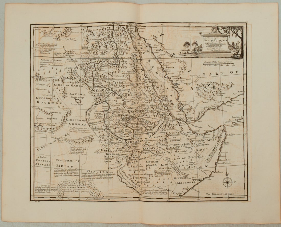 1782 Bowen Map of Northeast Africa -- A New and Accurate Map of Nubia & Abissinia, Together with All (1 of 1)