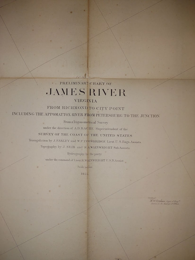 (C No.4) Preliminary Chart of James River Virginia from Richmond to City Point Including the - 2