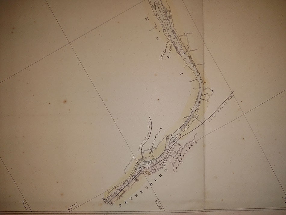 (C No.4) Preliminary Chart of James River Virginia from Richmond to City Point Including the - 3