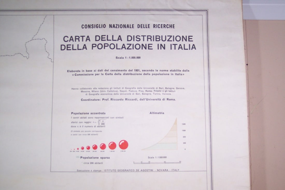 Carta Della Distribuziione Della Popolazione in Italia - 2