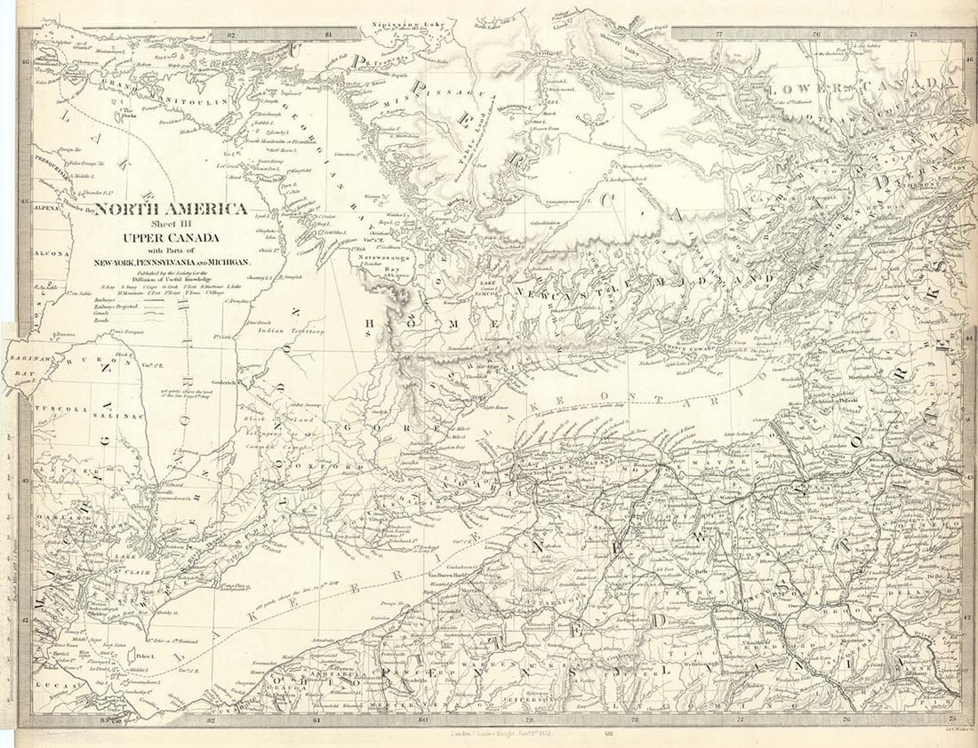 North America Sheet III Upper Canada With Parts of New-York, Pennsylvania and Michigan. (1 of 1)