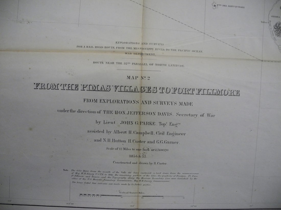Map No. 2. from the Pimas Villages to Fort Fillmore - 2