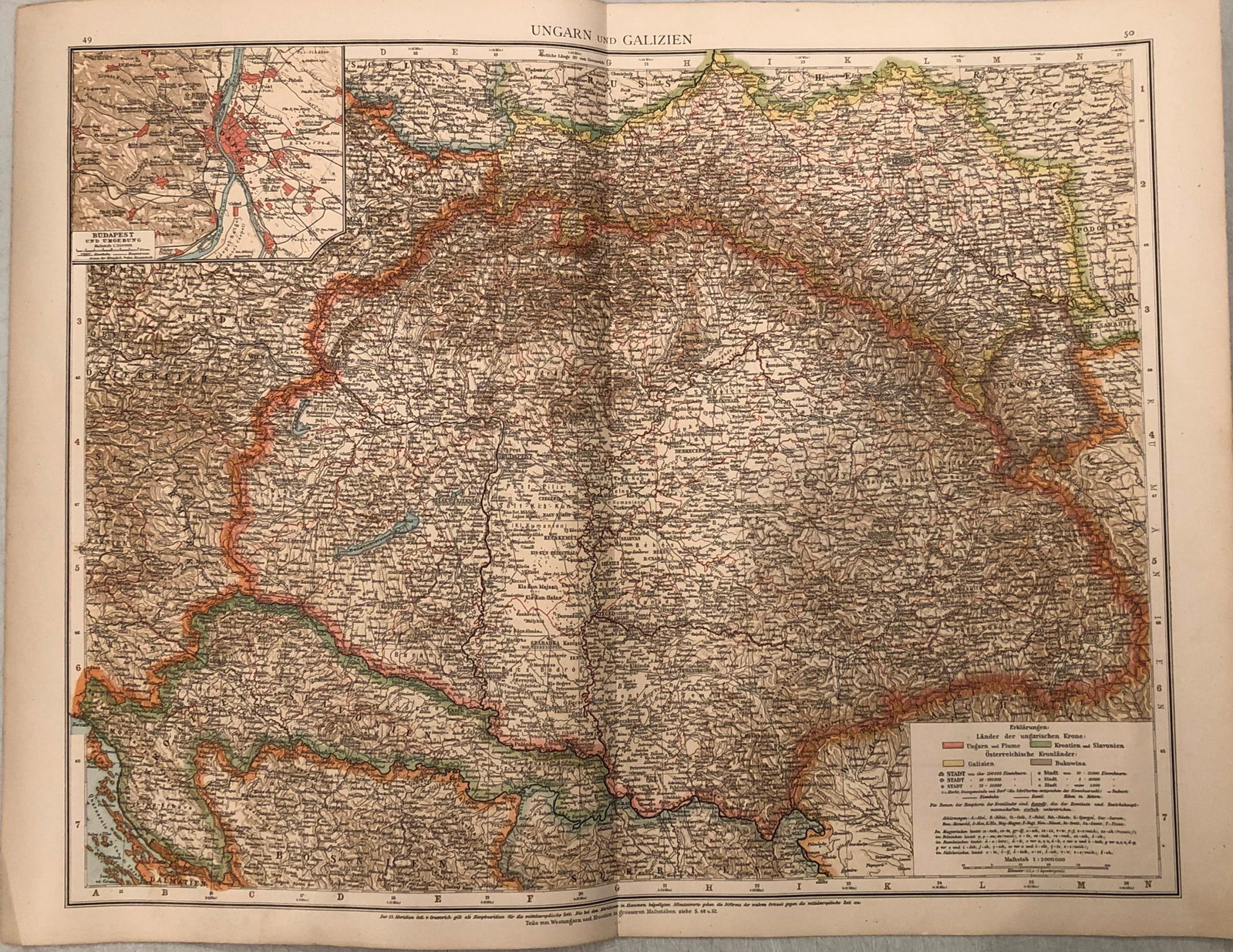 1905 Andree and Scobel Map of Hungary and Southern Poland -- Ungarn und Galizien: Title:1905 Andree and Scobel Map of Hungary and Southern Poland -- Ungarn und Galizien,li>Cartographer:Andree and Scobel Year/Place:1905, Leipzig Map Dimension (in.):14.5 X 19 in. Description:This is 