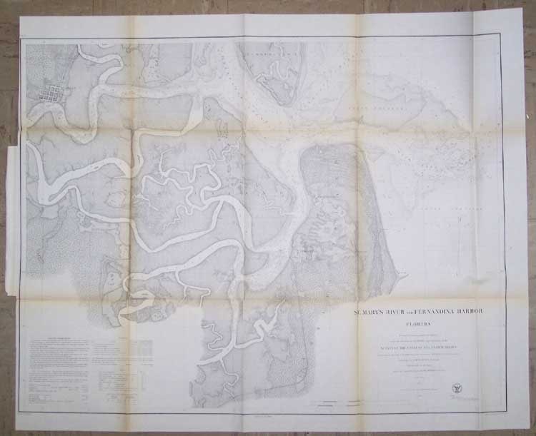 St. Mary's River and Fernandina Harbor Florida... 1857. Resurvey of Bar by C.O. Boutelle Asst. in (1 of 2)
