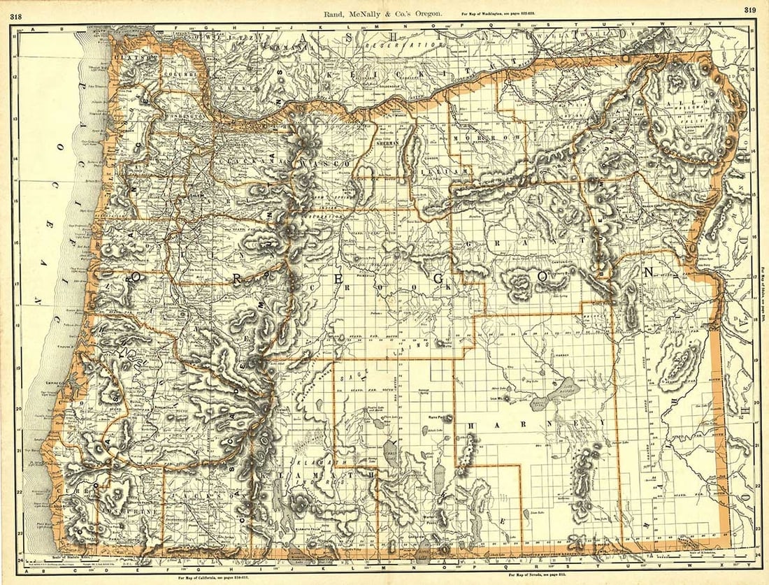 Rand, McNally & Co.'S New Business Atlas Map of Oregon.: Publication Date:c1891 Title:Rand, McNally & Co.'S New Business Atlas Map of Oregon.,li>Cartographer:RAND, MCNALLY & CO. Publisher:RAND, MCNALLY & CO. Brief Description:From the twenty-third edition,