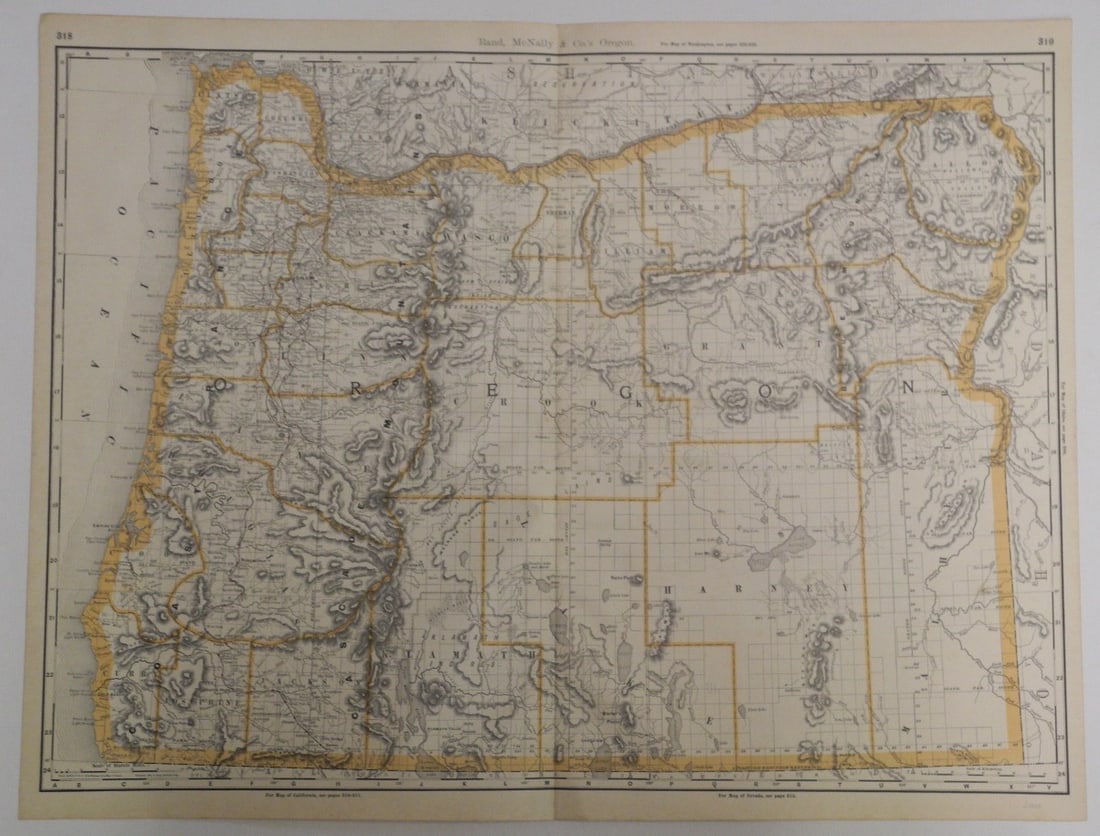Rand, McNally & Co.'S New Business Atlas Map of Oregon. - 2
