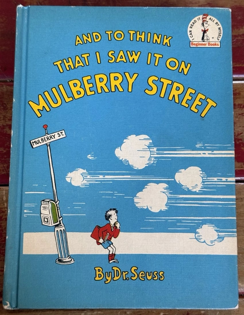 And To Think That I Saw It On Mulberry Street Dr. Seuss ~1937 Book Club�1ST ED!: This product is a vintage first edition book club hardcover titled "And to Think That I Saw It on Mulberry Street" by Dr. Seuss, published in 1937 by Random House Children's Books. The book, with a fo