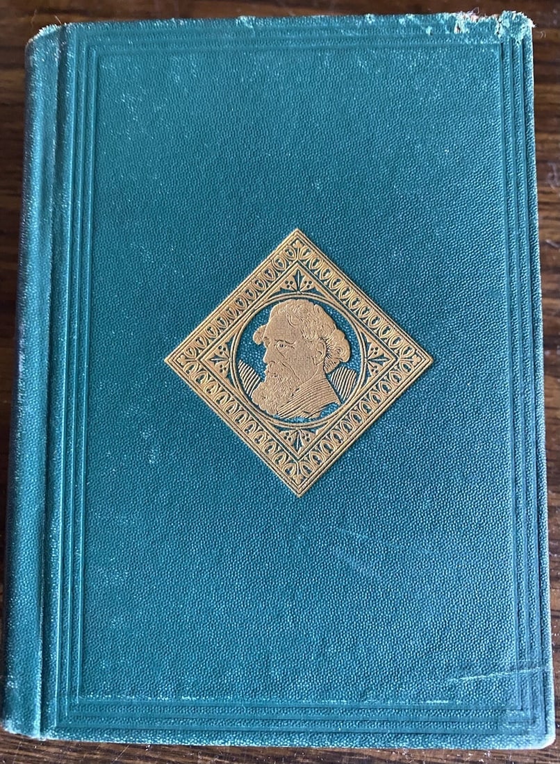 Dickens' Works Illustrated Dombey & Son James R. Osgood 1875 HC Boston: Dicken’s Works Illustrated Dombey and Son. Published by James R. Osgood and Co. Boston 1875 Hardcover Green cloth boards with embossed design to front & back covers, gilt image of Dickens on fro