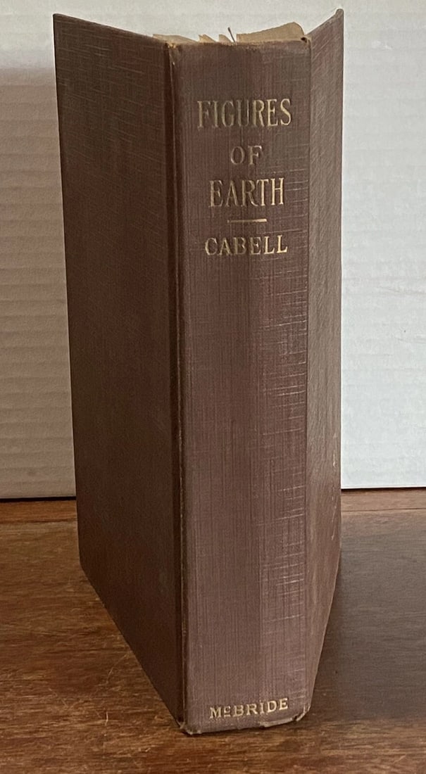 Figures Of Earth By Cabell, James Branch 1923 McBride HC 1st Edition Very Good: Figures of Earth James Branch Cabell 1923 McBride HC 1st Edition Very Good. Brown textured cloth boards, gilt decoration to front cover, gilt title to spine. Boards and text block very clean. Rough ou