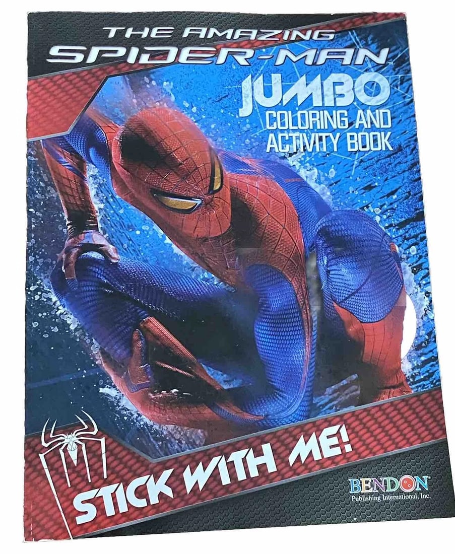The Amazing Spider-Man Jumbo Coloring And ActivityBook Bendon Very Good 2012 (1 of 10)