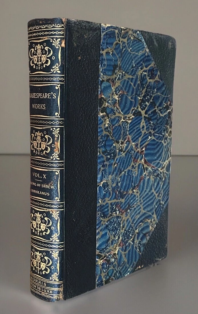 Shakespeare’s Works Elgin Ed.DeluxeVol X 1901 #306/1000 TamingOfShrew,Coriolanus: This is a deluxe limited numbered edition of William Shakespeare's works, Volume X from the Elgin Edition published in 1901 by John D. Morris & Company in Philadelphia, Pa. This illustrated book is nu