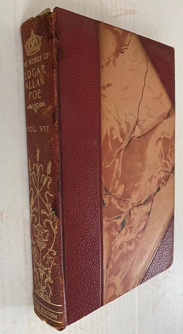 The Complete Works of Edgar Allan Poe 1908 Lthr University Royal Ed RARE Vol VII (1 of 10)