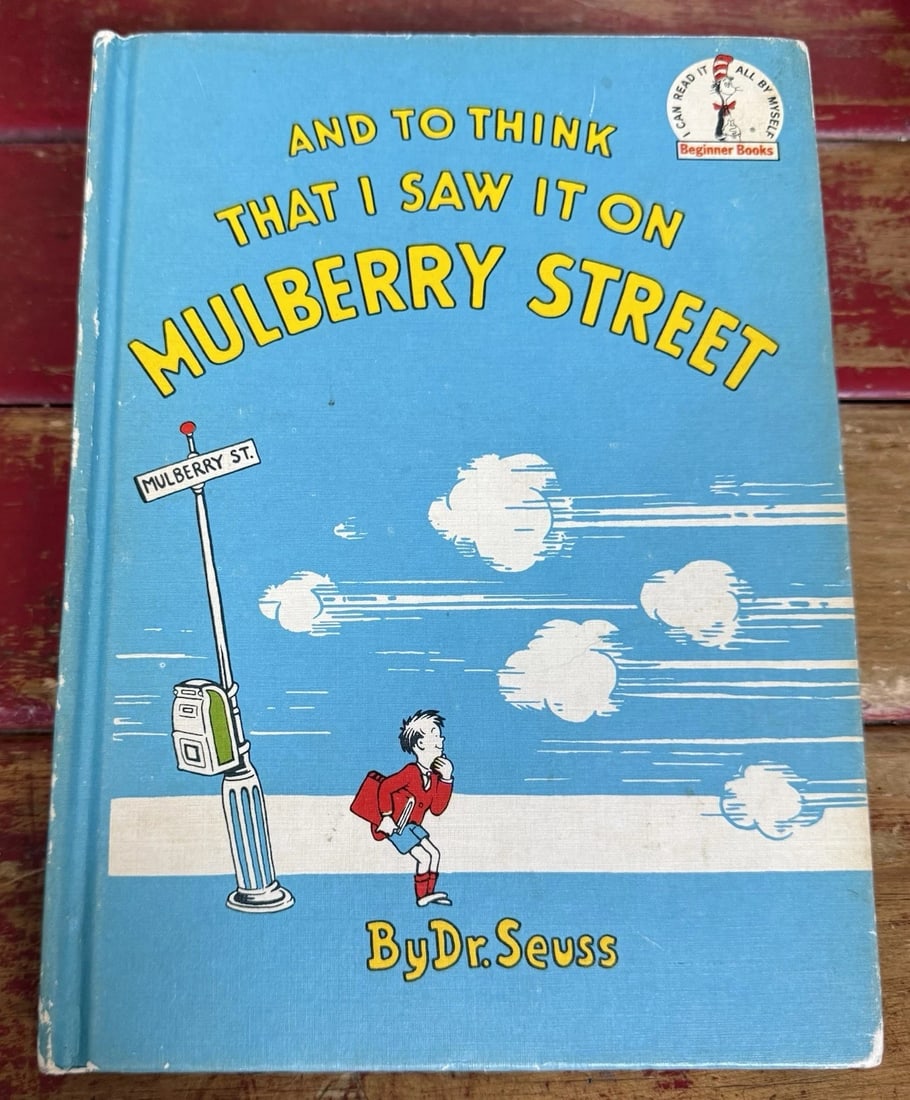 And To Think That I Saw It On Mulberry Street Dr. Seuss 1937 1stEd/Print Bk Club: This product is a 1937 first edition first print of "And To Think That I Saw It On Mulberry Street" by Dr. Seuss. Published by Vanguard Press in New York. this children's book features original illust