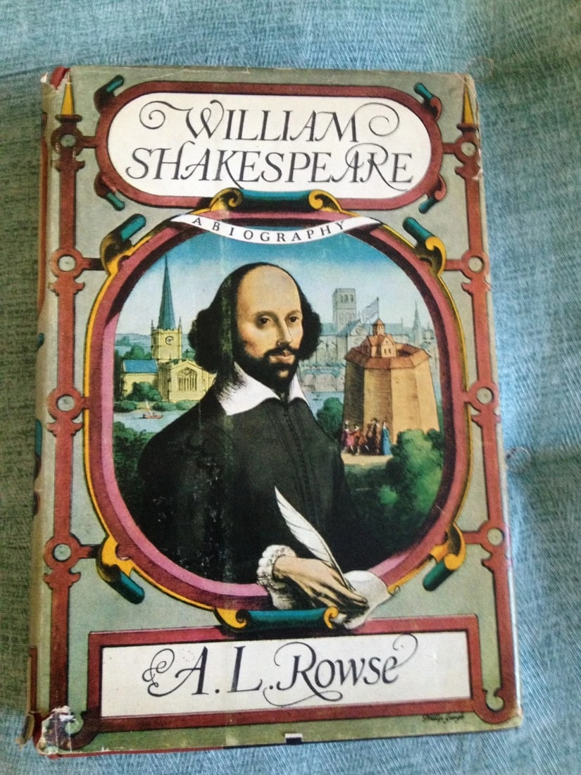 William Shakespeare A Biography. A. L. Rowse Hardcover w DJ 1963 1st Ed. Stated (1 of 7)