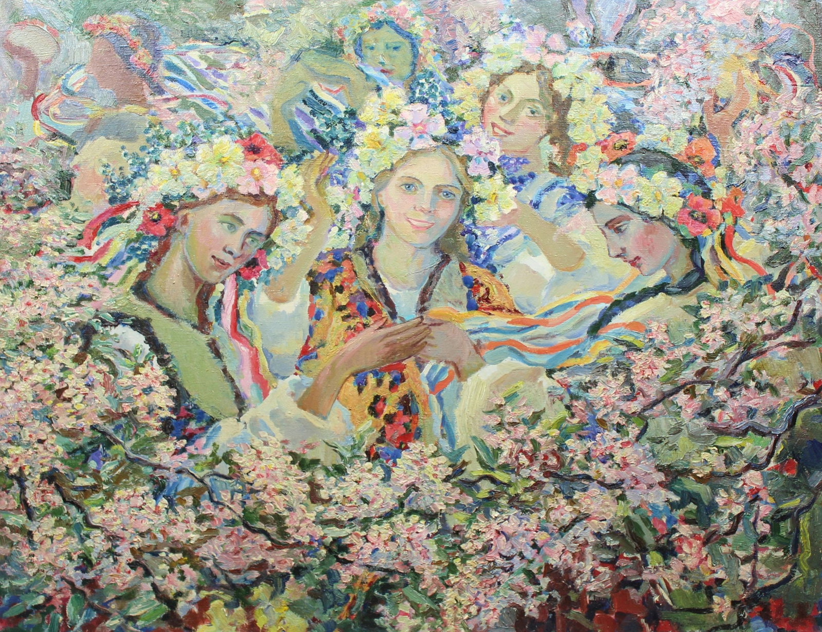 Titarenko Odarka (Ukrainian artist), "Blooming Ukraine", oil on canvas (1 of 4)