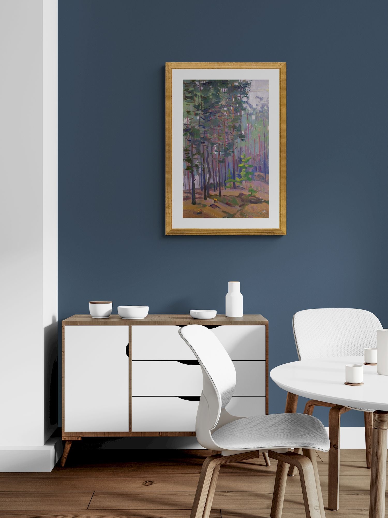 Tyukha Ivan (Ukrainian artist), "In the pine forest", oil on cardboard - 3