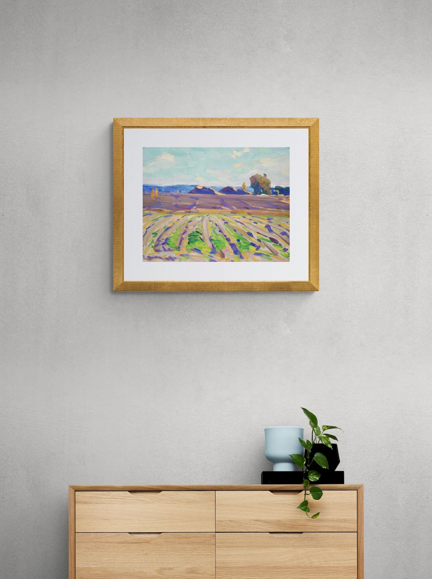 Tyukha Ivan (Ukrainian artist), "Field", oil on cardboard - 4