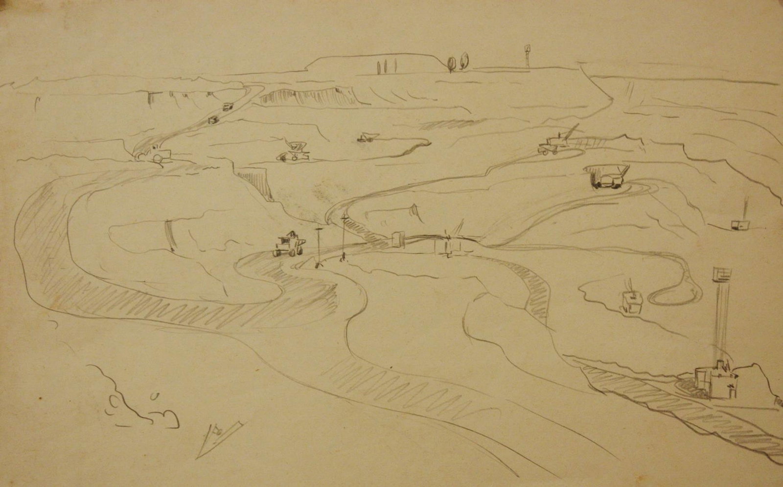 Mynka Olexandr (Ukrainian artist), "In career", pencil on paper (1 of 1)