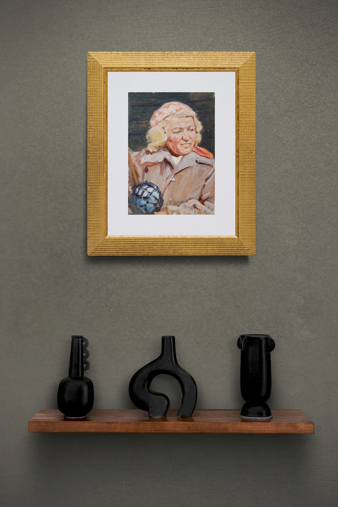 Unidentified (Ukrainian artist), "Worker", oil on cardboard - 2