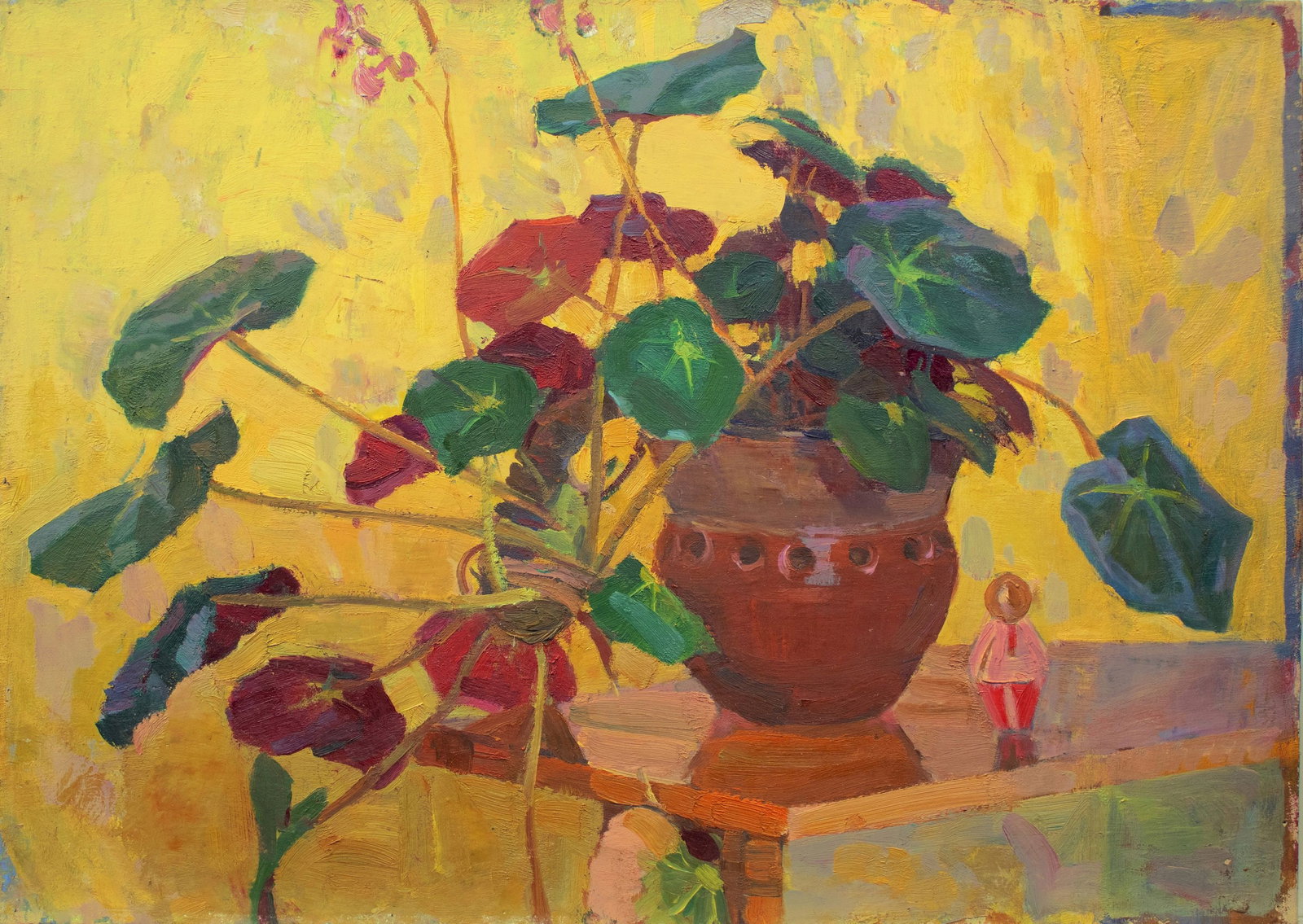 Sogoyan Vira (Ukrainian artist), "Flowers composition", oil on canvas: ARTIST: Sogoyan Vira Sogomonivna, Ukrainian artist TITLE: "Flowers composition" SIZE: 50 x 70 cm, (19 3/4 x 27 2/4 in.) MEDIUM: oil on canvas YEAR OF CREATION: 1973 CONDITION: The painting is in good 