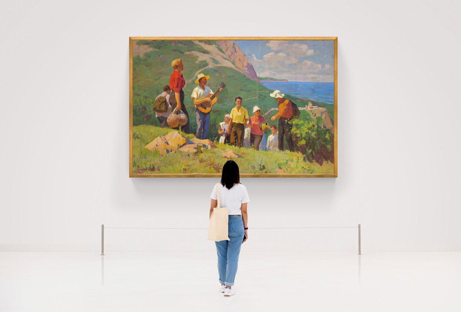 Starishko Galina (Ukrainian artist), "Tourists in Crimea", oil on canvas - 3