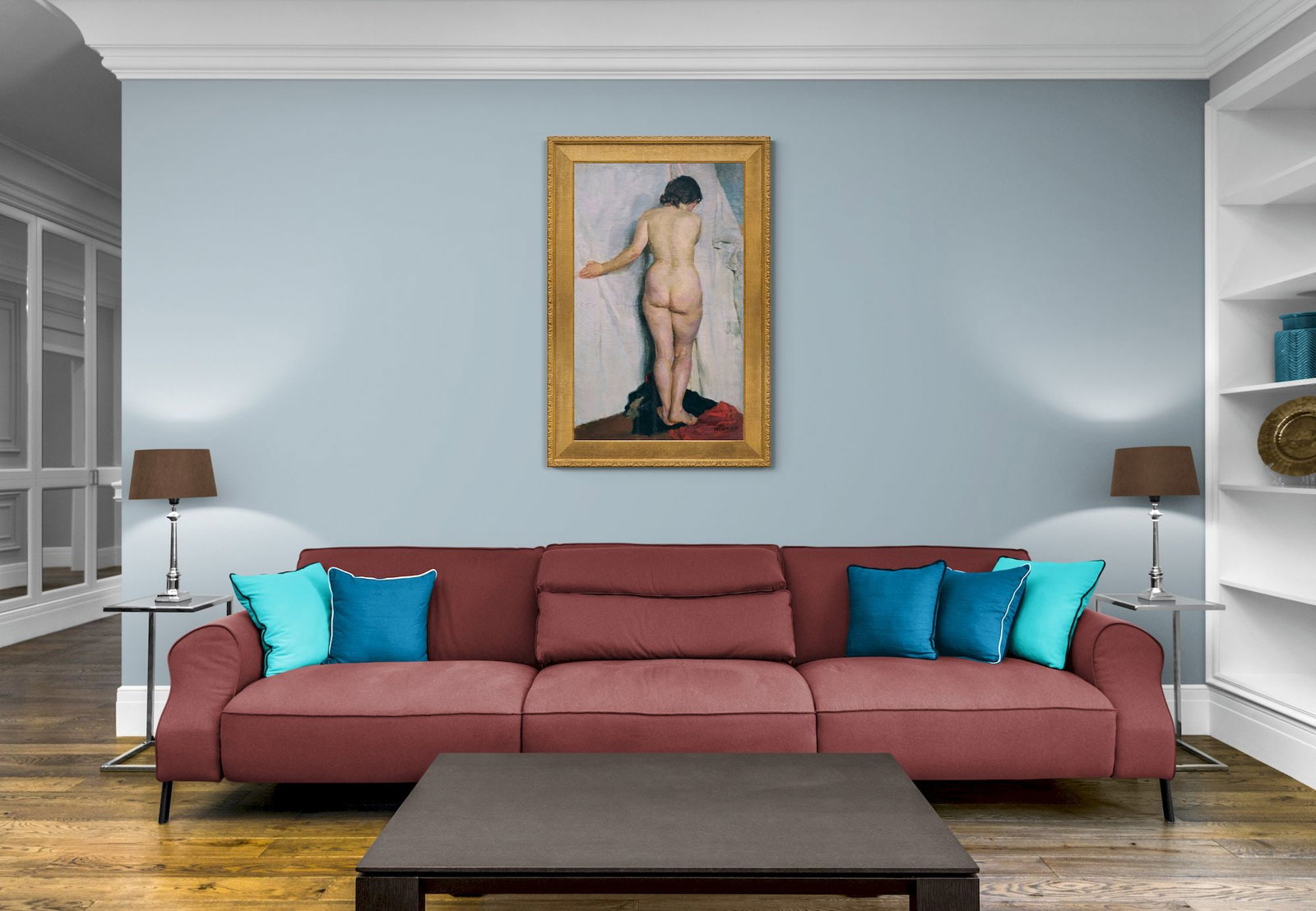 Iskam Viktor (Ukrainian artist), "Figure turned back", oil on canvas - 4