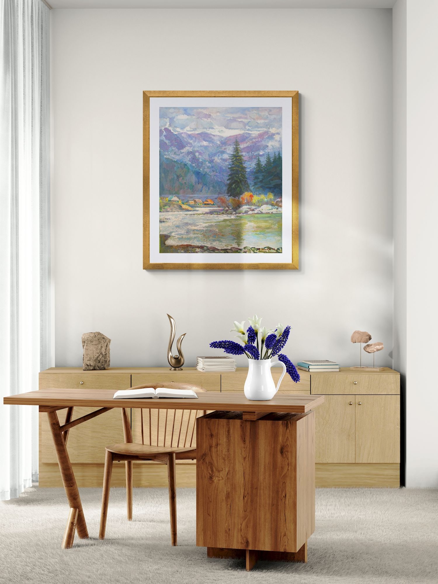 Mynka Olexandr (Ukrainian artist), "Morning in the ?arpathians", oil on canvas - 4