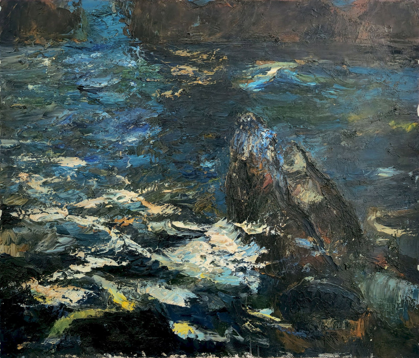 Artamonov Olexiy (Ukrainian artist), "Black sea", oil on canvas: ARTIST: Artamonov Olexiy Mykhaylovich, Ukrainian artist TITLE: "Black sea" SIZE: 60 x 70 cm, (23 2/4 x 27 2/4 in.) MEDIUM: oil on canvas YEAR OF CREATION: 2001 CONDITION: The painting is in good vinta