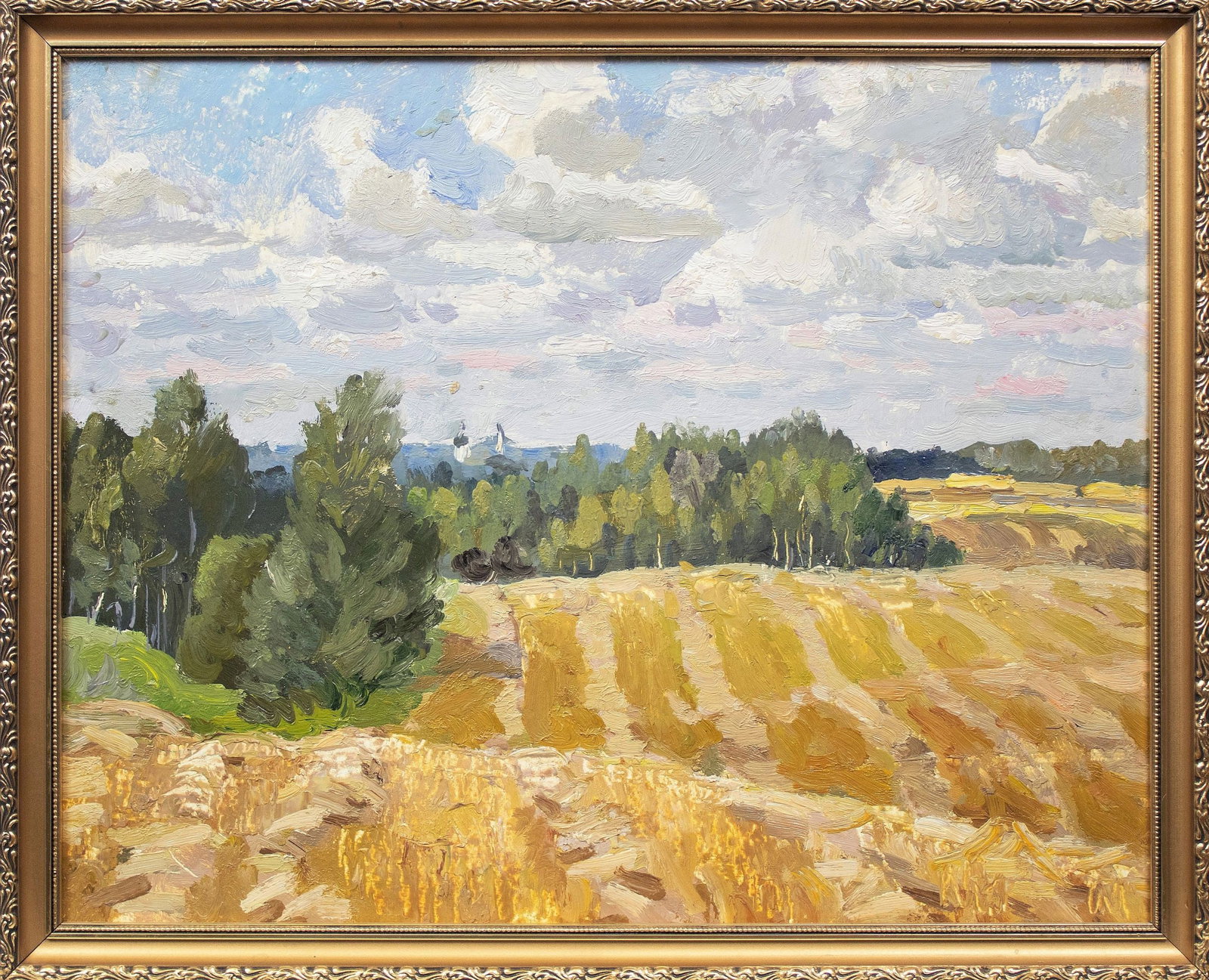 Mynka Olexandr (Ukrainian artist), "Beveled bread", oil on cardboard: ARTIST: Mynka Olexandr Fedorovich, Ukrainian artist TITLE: "Beveled bread" SIZE: 40 x 50 cm, (15 3/4 x 19 3/4 in.) MEDIUM: oil on cardboard YEAR OF CREATION: not dated CONDITION: The painting is in