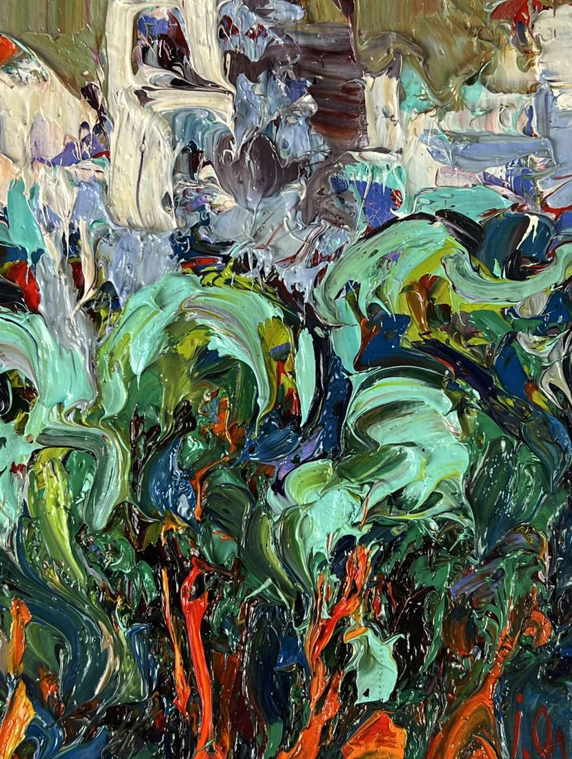Oil painting View of the city from the park Oleksiy Ivanyuk - 10