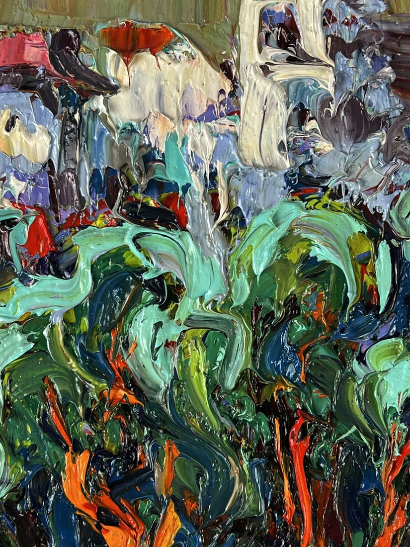 Oil painting View of the city from the park Oleksiy Ivanyuk - 6