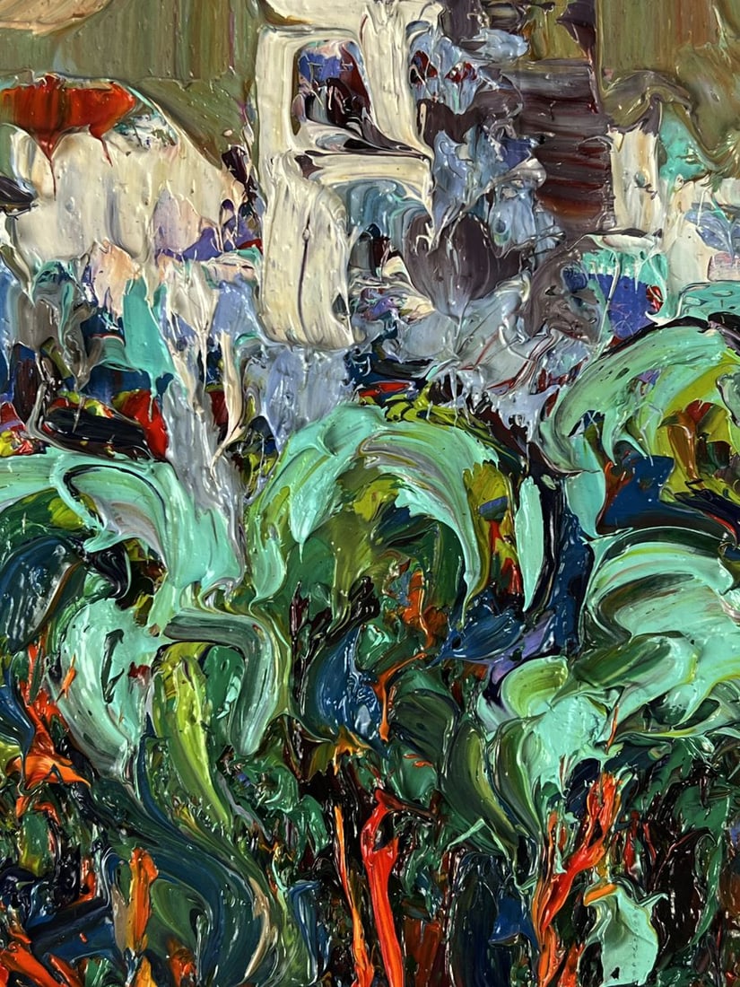 Oil painting View of the city from the park Oleksiy Ivanyuk - 8