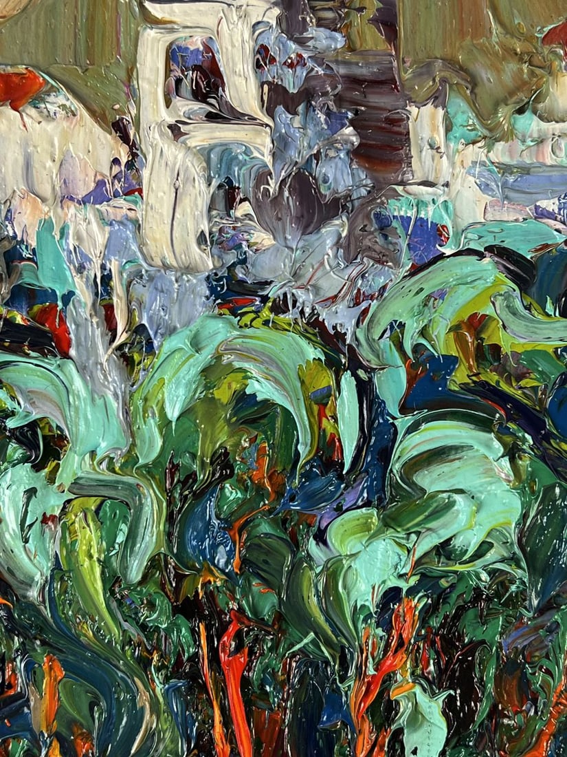 Oil painting View of the city from the park Oleksiy Ivanyuk - 9