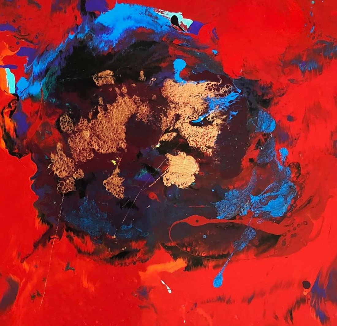 Oil painting Flash of Red Flower Natalia Korf-Ivaniuk - 6