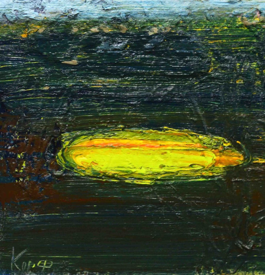 Oil painting Yellow Lake Natalia Korf-Ivaniuk - 4