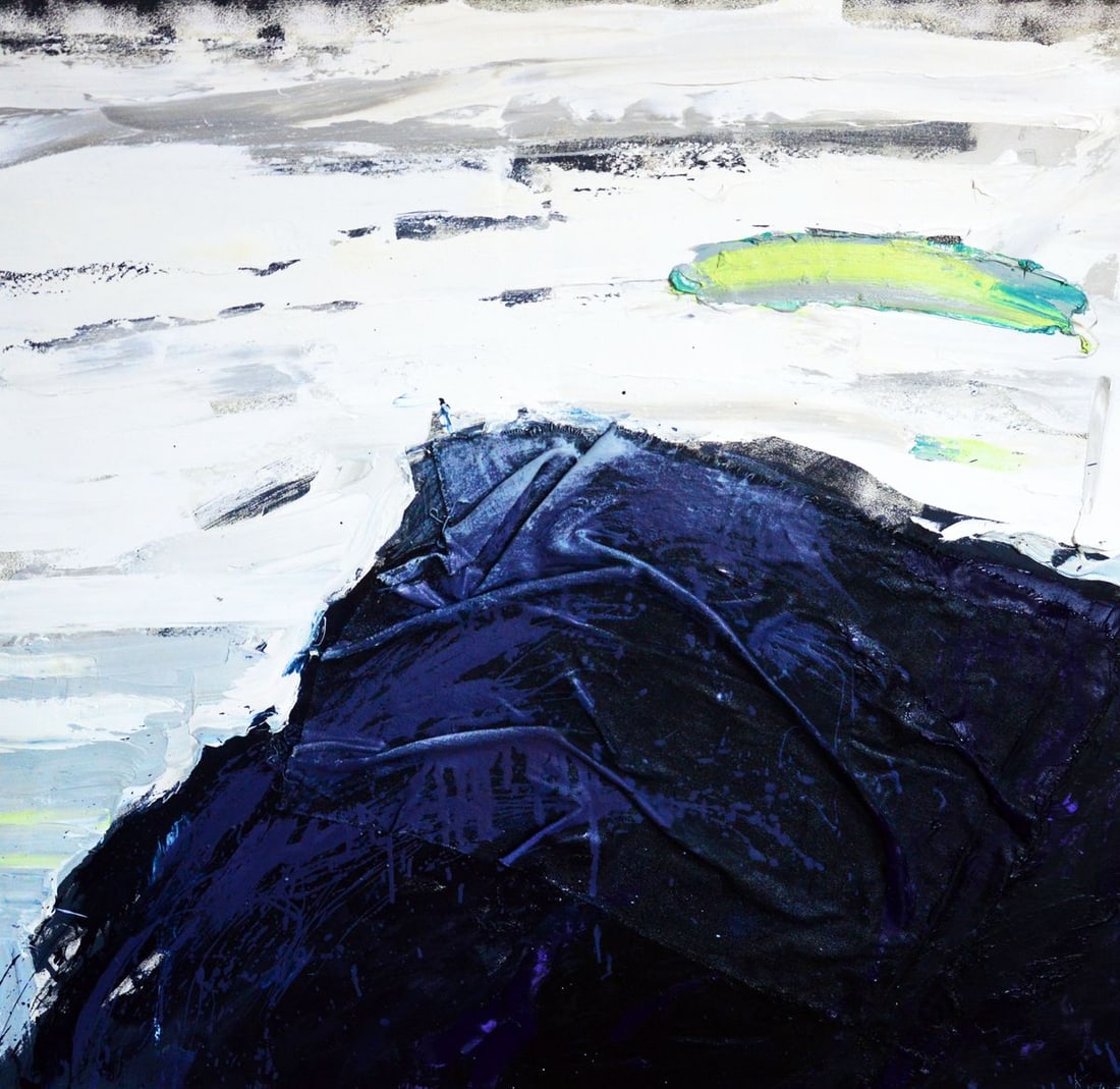 Oil painting Black Mountain Natalia Korf-Ivaniuk: Korf 41*** ABOUT THIS PAINTING **** TITLE: Black Mountain* ARTISTS: Natalia Korf-Ivaniuk* SIZE: 110x130 cm/'43.30x51.18 inches' * MEDIUM: oil, canvas* HAND PAINTED: Original painting from our collecti