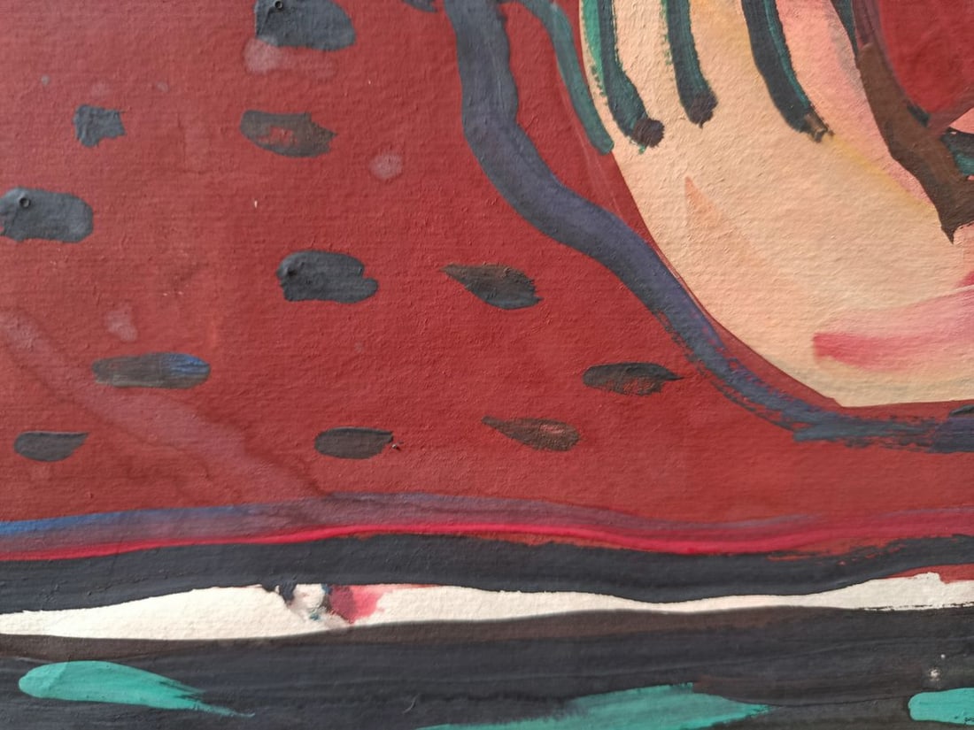 Acrylic painting A woman is relaxing on the beach Volodymyr Afanasiev - 7