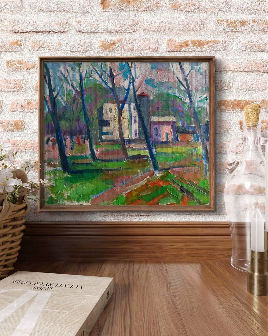 Oil painting Spring in the park Pavel Dobrev - 2