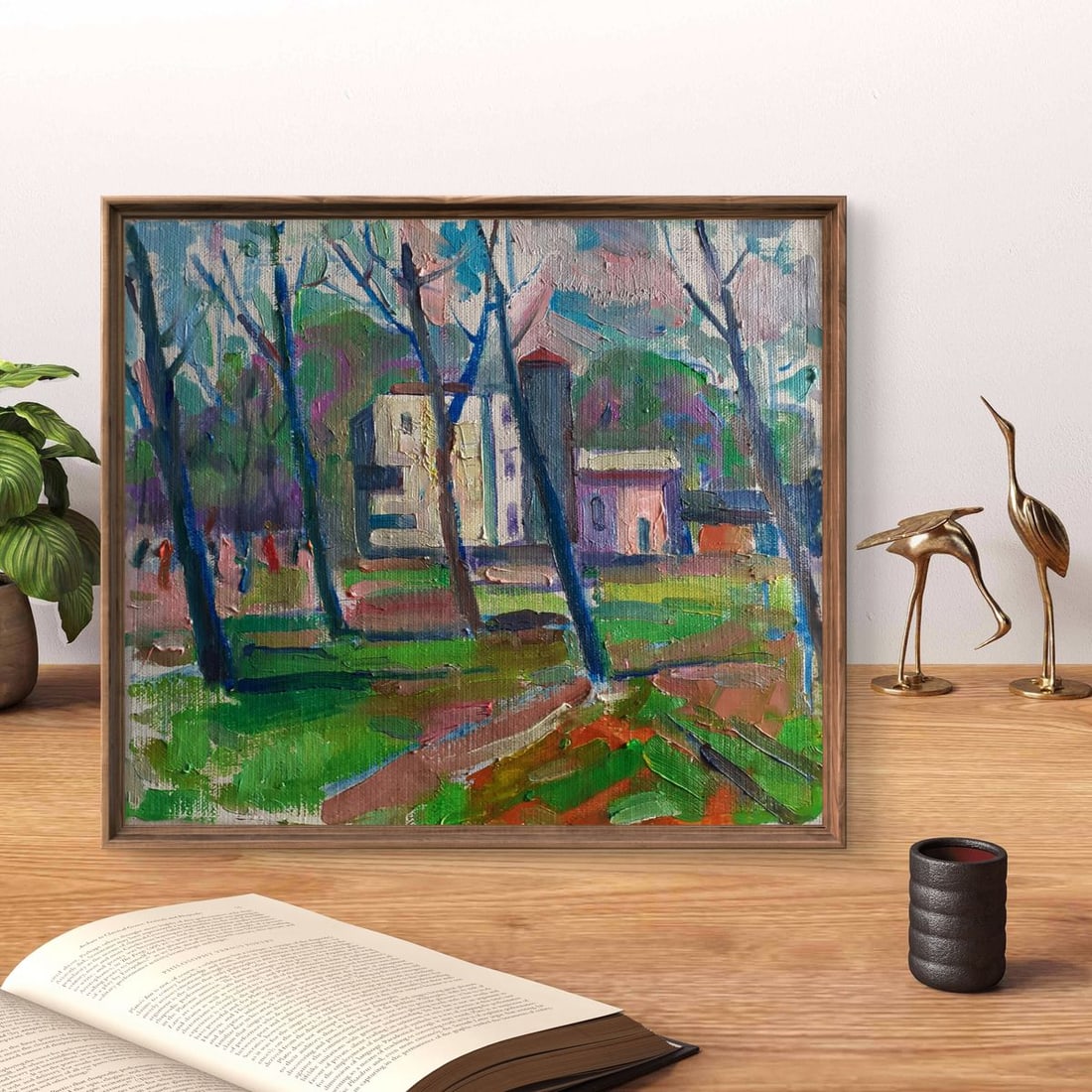 Oil painting Spring in the park Pavel Dobrev - 3