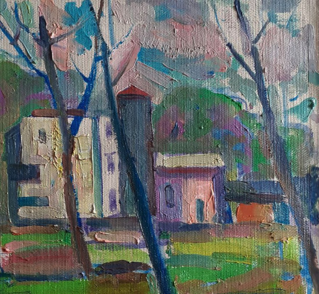 Oil painting Spring in the park Pavel Dobrev - 5