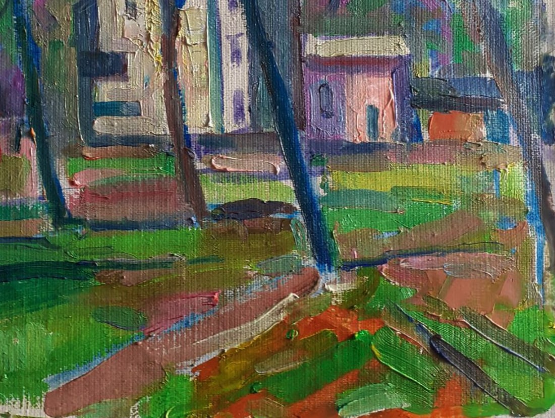 Oil painting Spring in the park Pavel Dobrev - 7