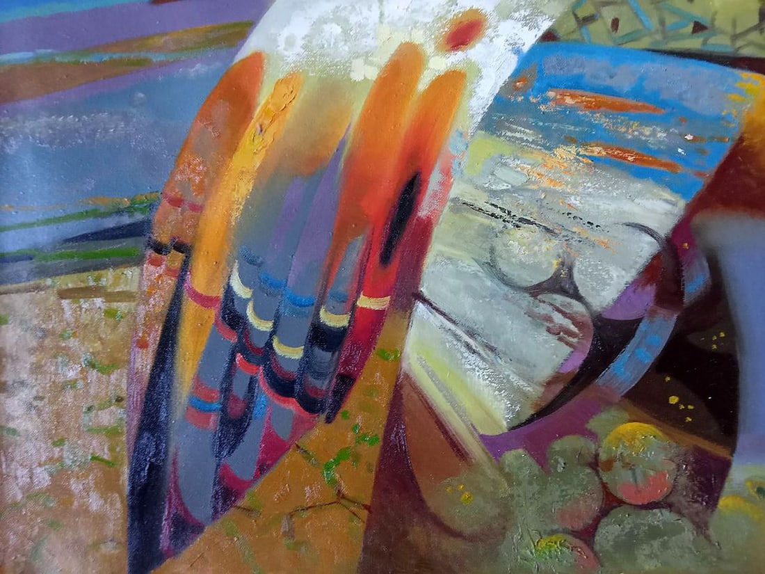 Abstract oil painting Migrant Anatoly Borisovich Tarabanov - 6
