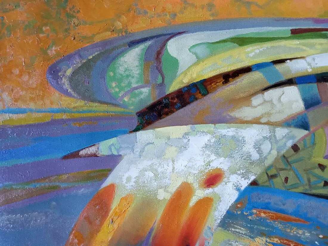 Abstract oil painting Migrant Anatoly Borisovich Tarabanov - 8